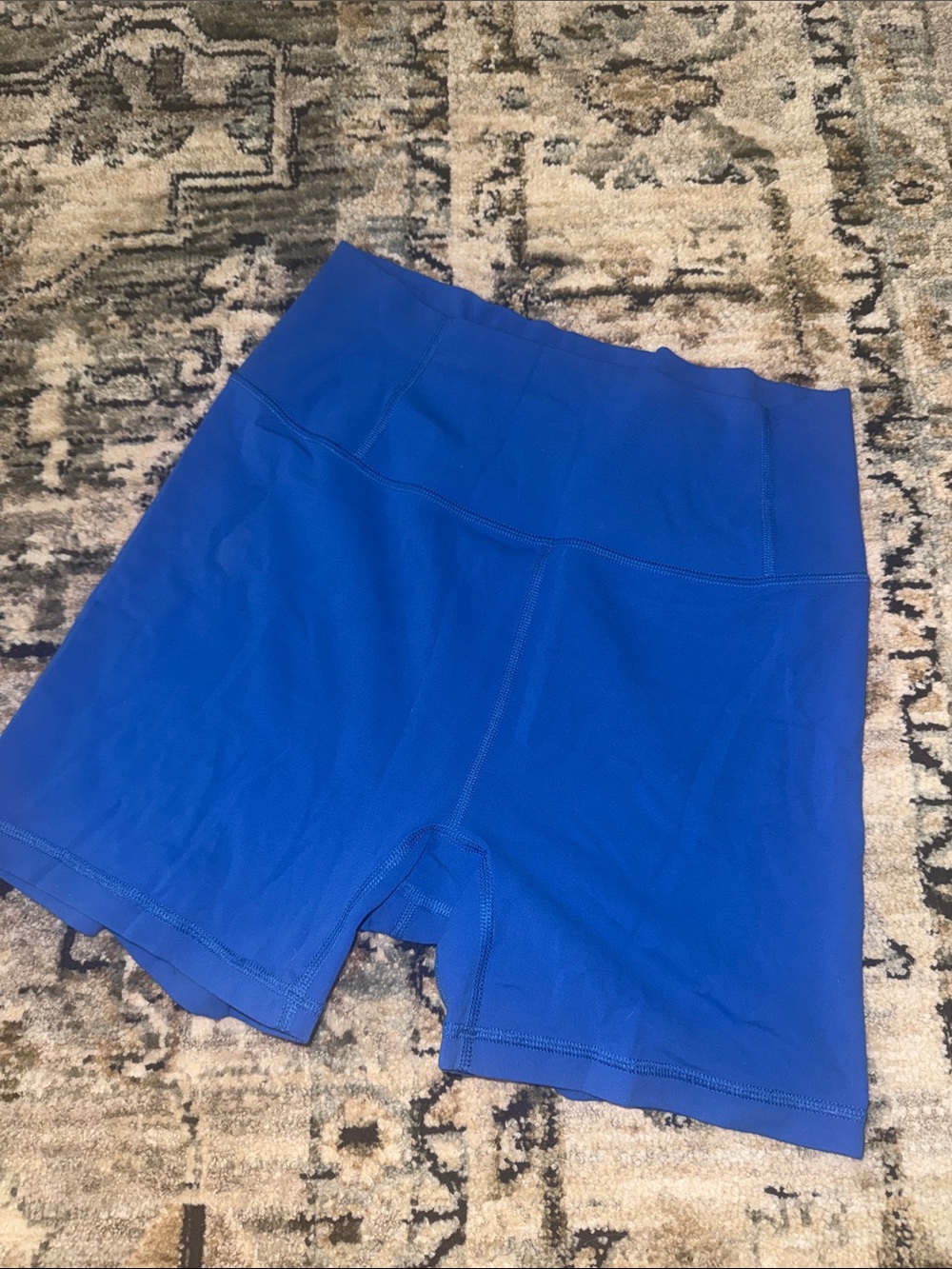 FP Movement by Free People High-Waist Bike Shorts in Royal Blue